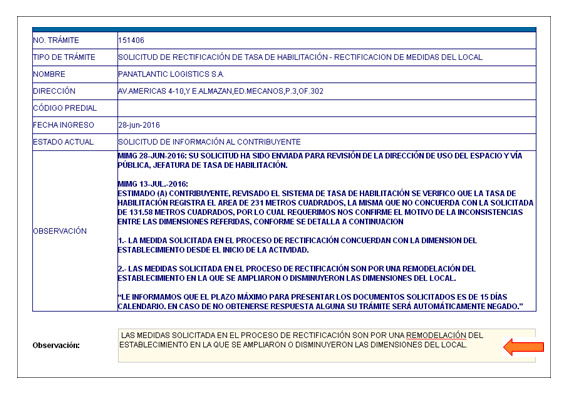 Consulta de trámite 2