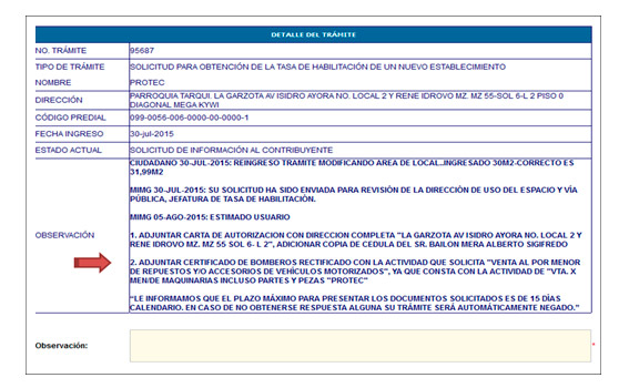 Consulta de trámite 5