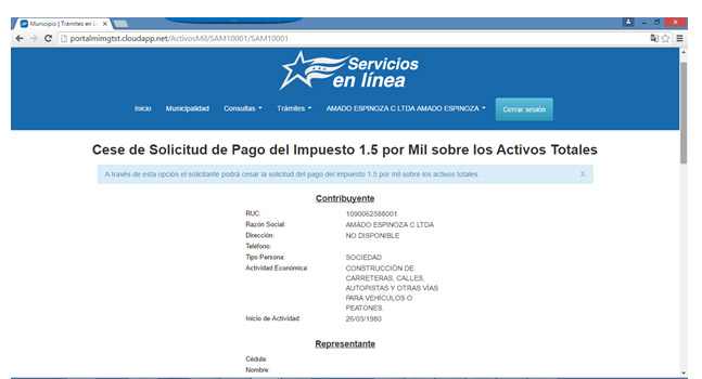 solicitud cese
