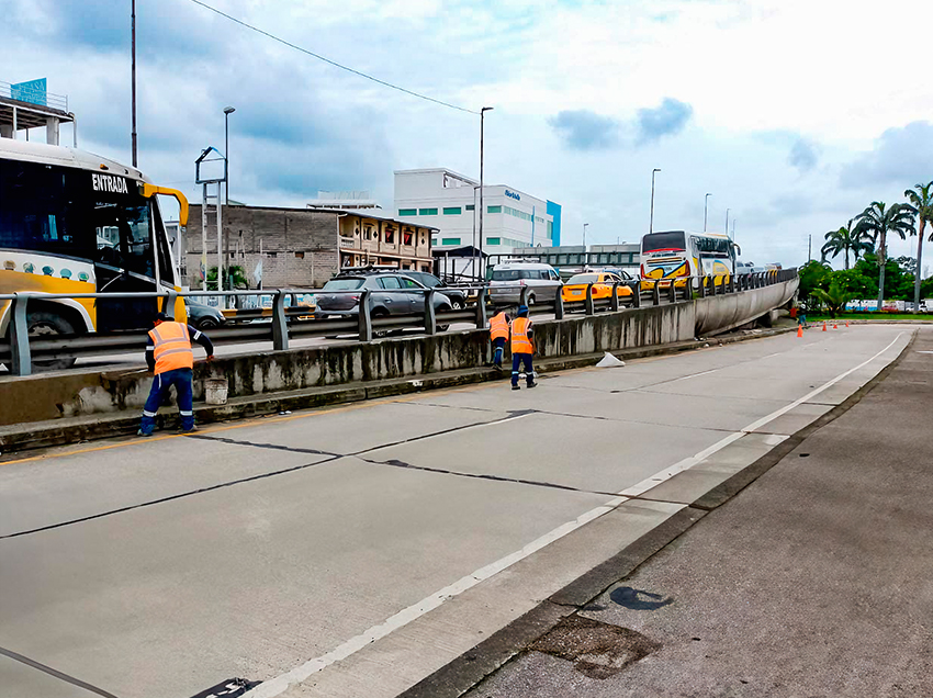 Intervención en paso elevado de la Av. Pedro Menéndez busca optimizar punto clave para la movilidad