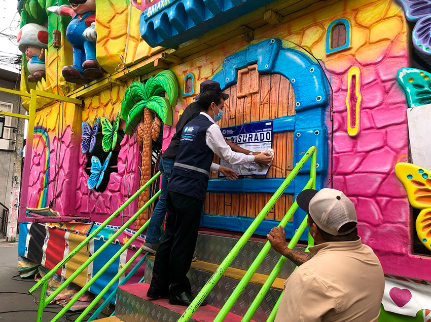 Tres parques de diversiones informales fueron clausurados por operar sin permisos